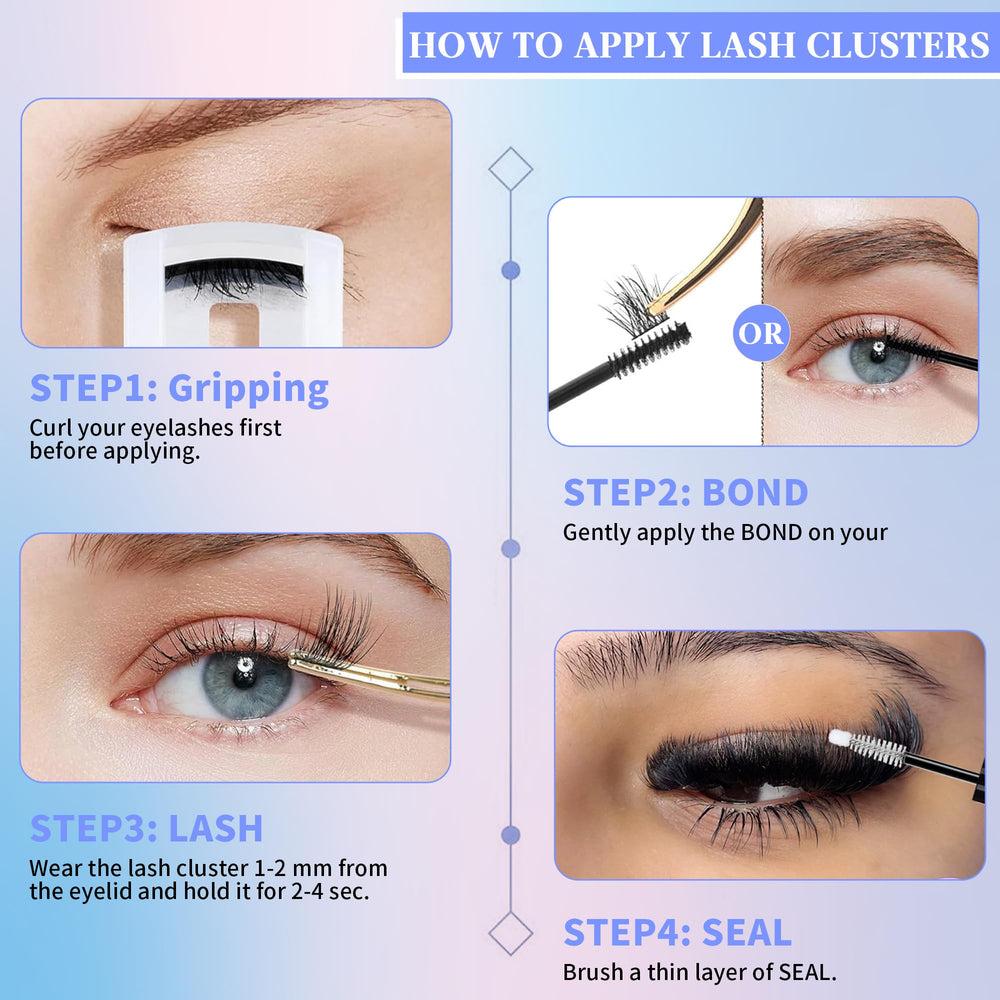 Yaiseiko 224pcs kit versatile lengths for varied eye shapes