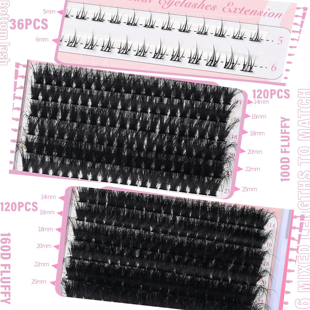 Yaiseiko bottom lashes 5-6mm balance top extensions and complete the look.
