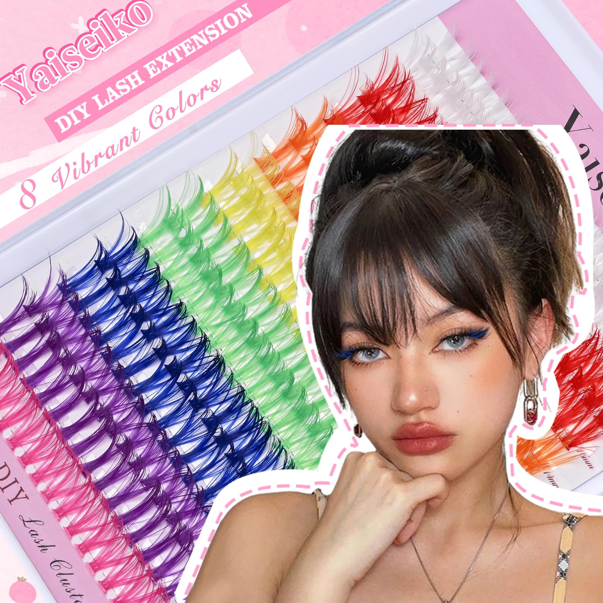 Yaiseiko pink 14mm color sample showcases bright accent for playful day looks.