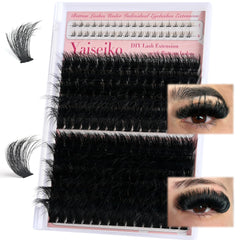 Yaiseiko lash clusters 100D+200D mega volume for bold eye drama.