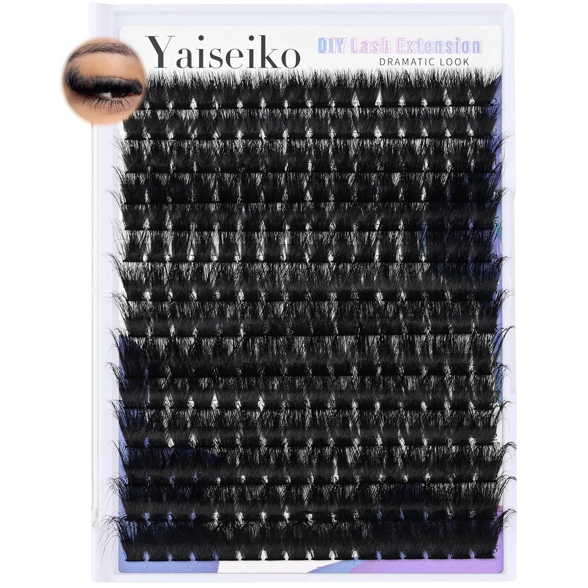 Yaiseiko lash clusters 12-25mm dramatic length for voluminous DIY lashes