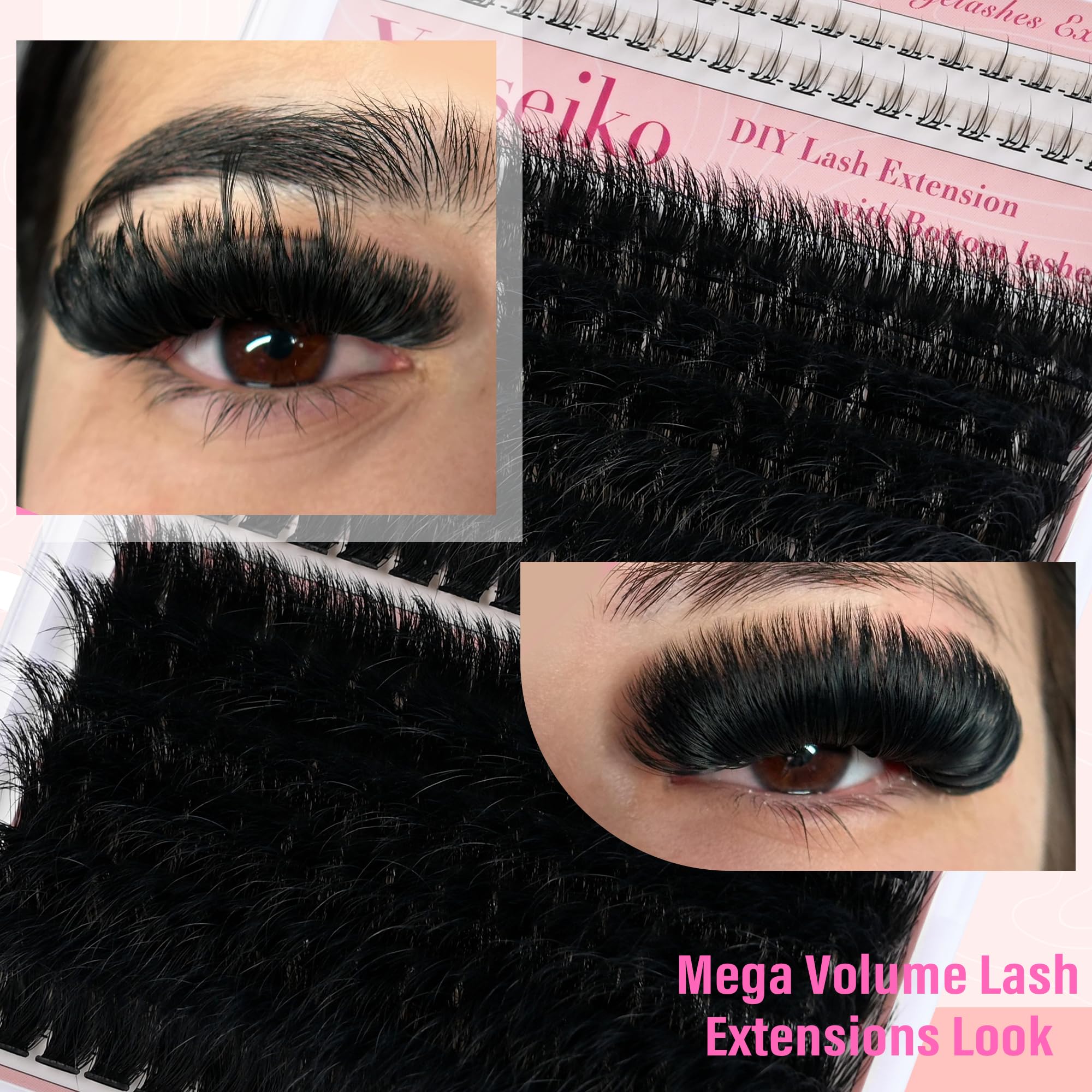 Yaiseiko lash clusters with D-curl 14–25mm create versatile looks.