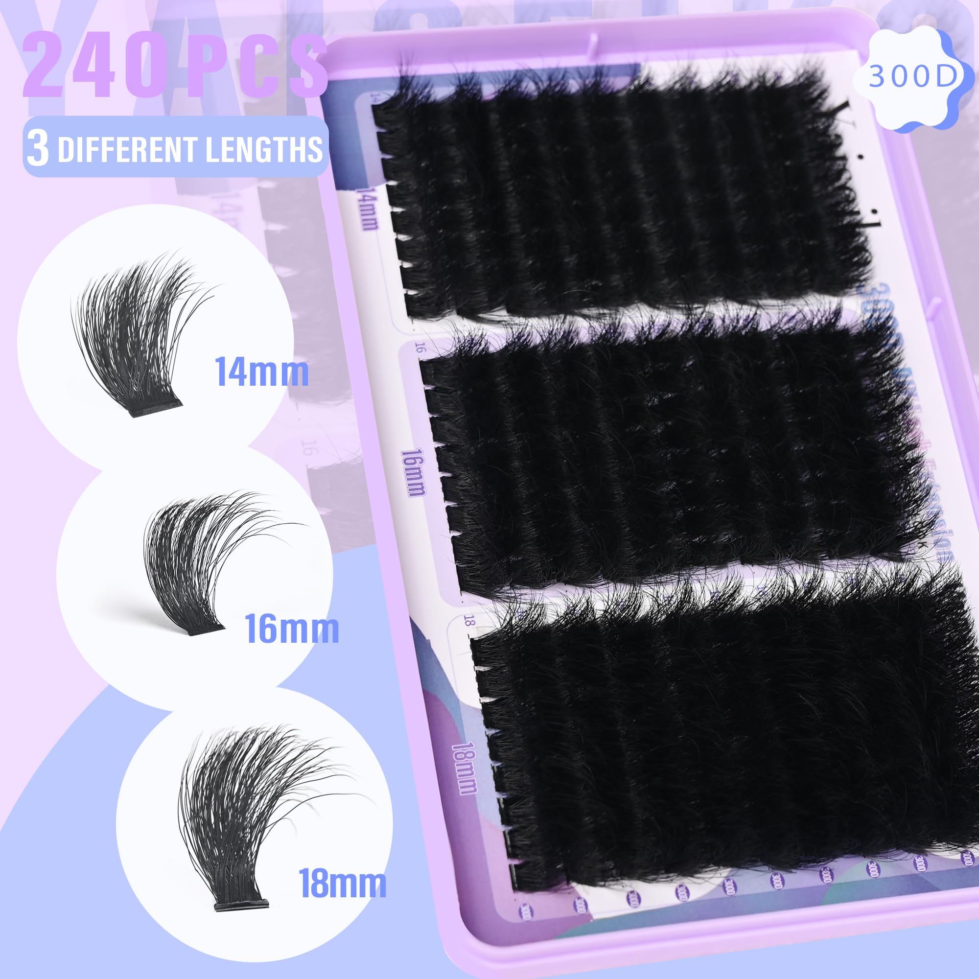 Yaiseiko dramatic D-Curl clusters highlight bold lift and matte-black finish.