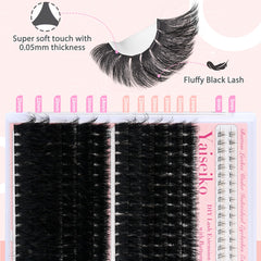 Yaiseiko lash clusters feather-light plant fibers for all-day comfort.