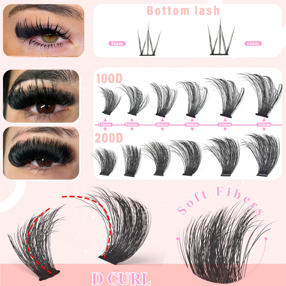 Yaiseiko lash clusters with 5–6mm lower lashes balance for natural contrast.