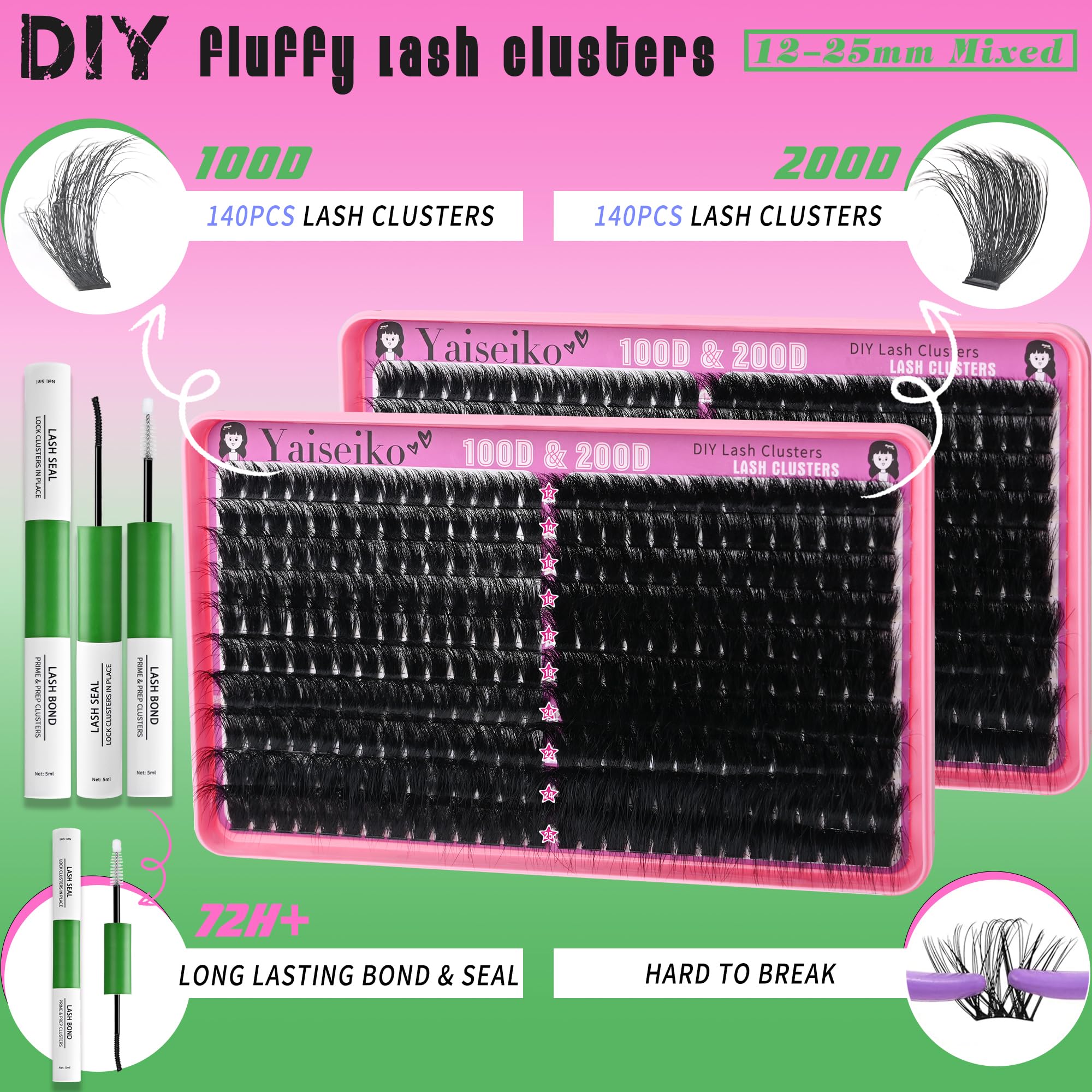 Yaiseiko lash kit for women and girls, ideal DIY gift