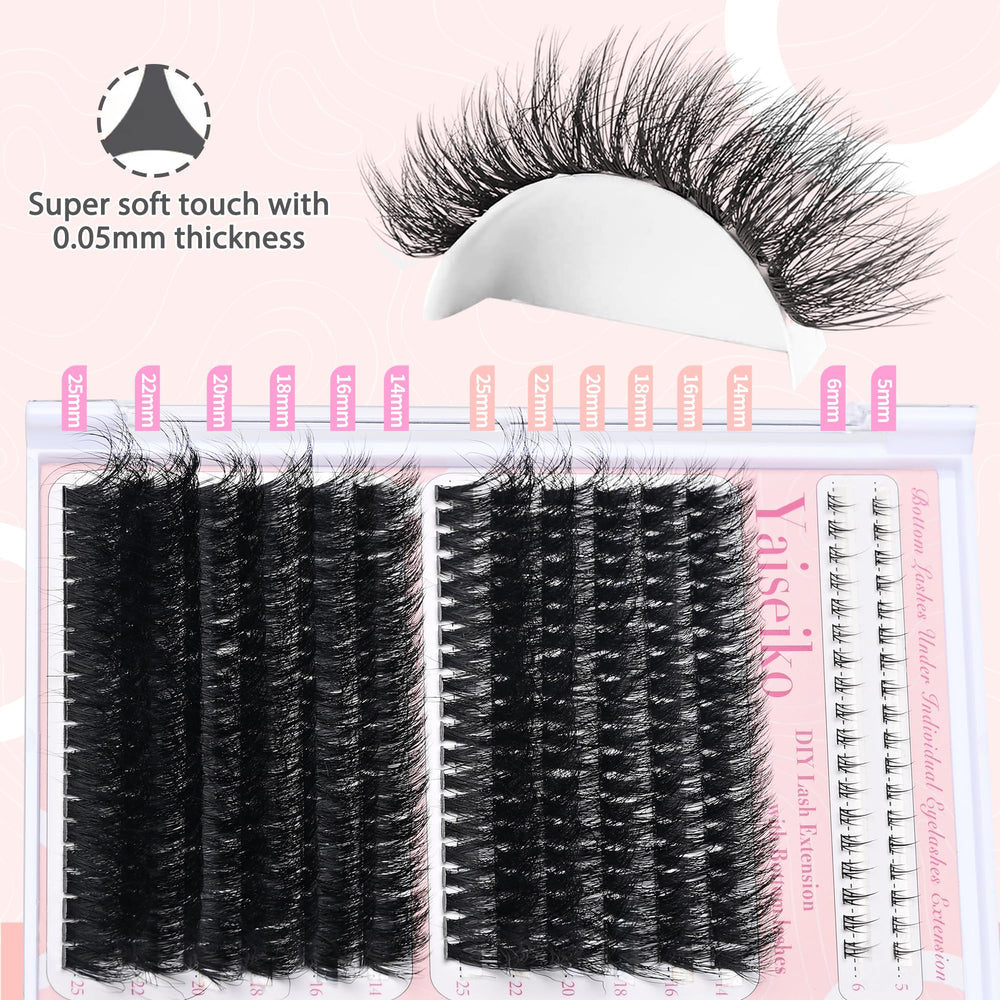 Yaiseiko plant fiber lashes with a flexible band for comfortable wear.