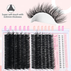 Yaiseiko plant fiber lashes with a flexible band for comfortable wear.