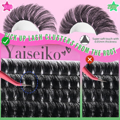 Yaiseiko plant fiber lashes feel lightweight and natural.