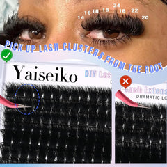 Yaiseiko ultra-fine cotton band for lightweight, natural-feel lash line.