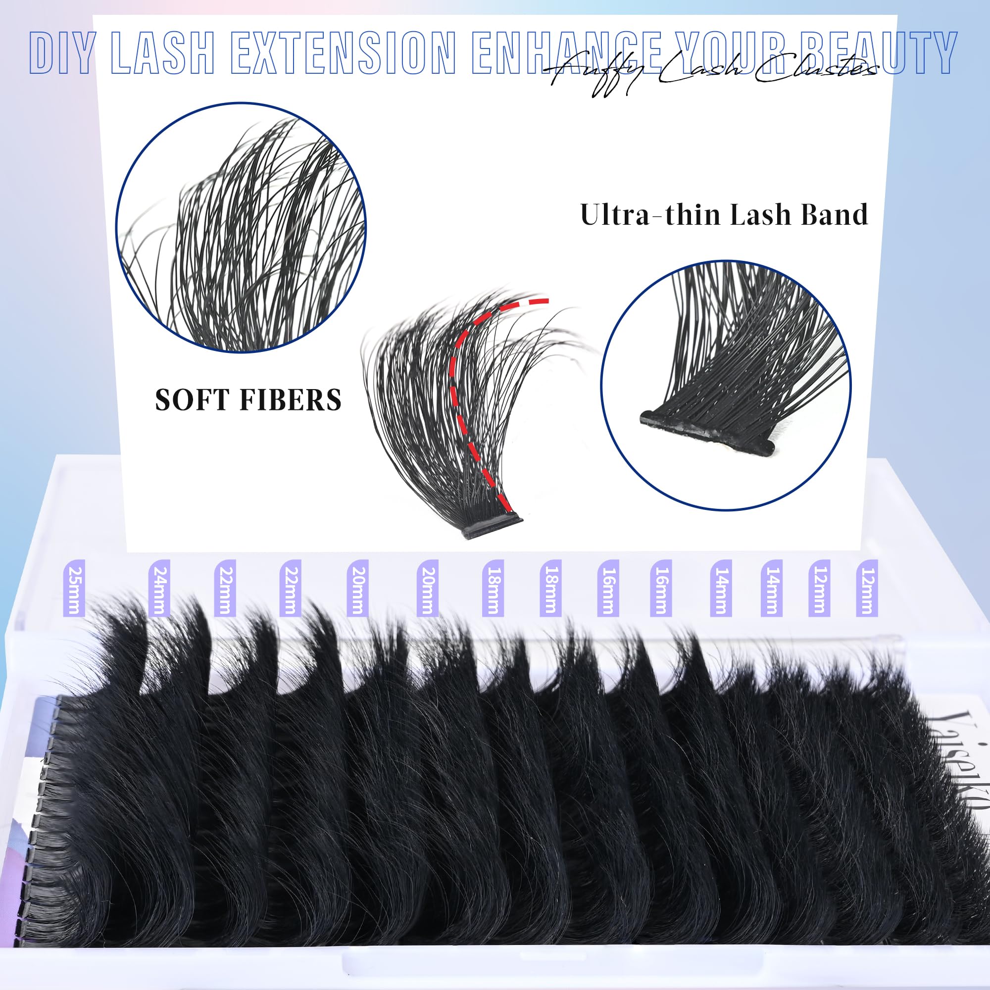 Yaiseiko waterproof lash clusters stay put during daily activities.