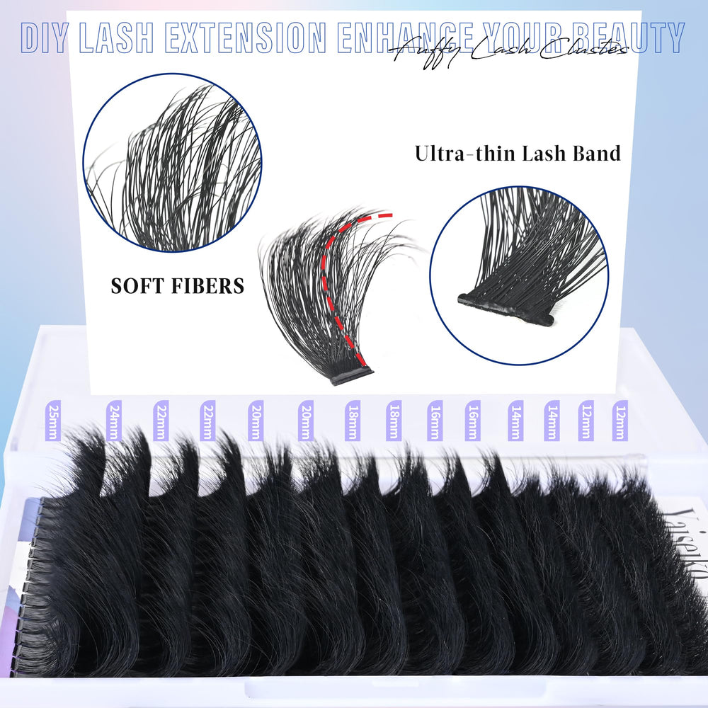 Yaiseiko waterproof lash clusters stay put during daily activities.