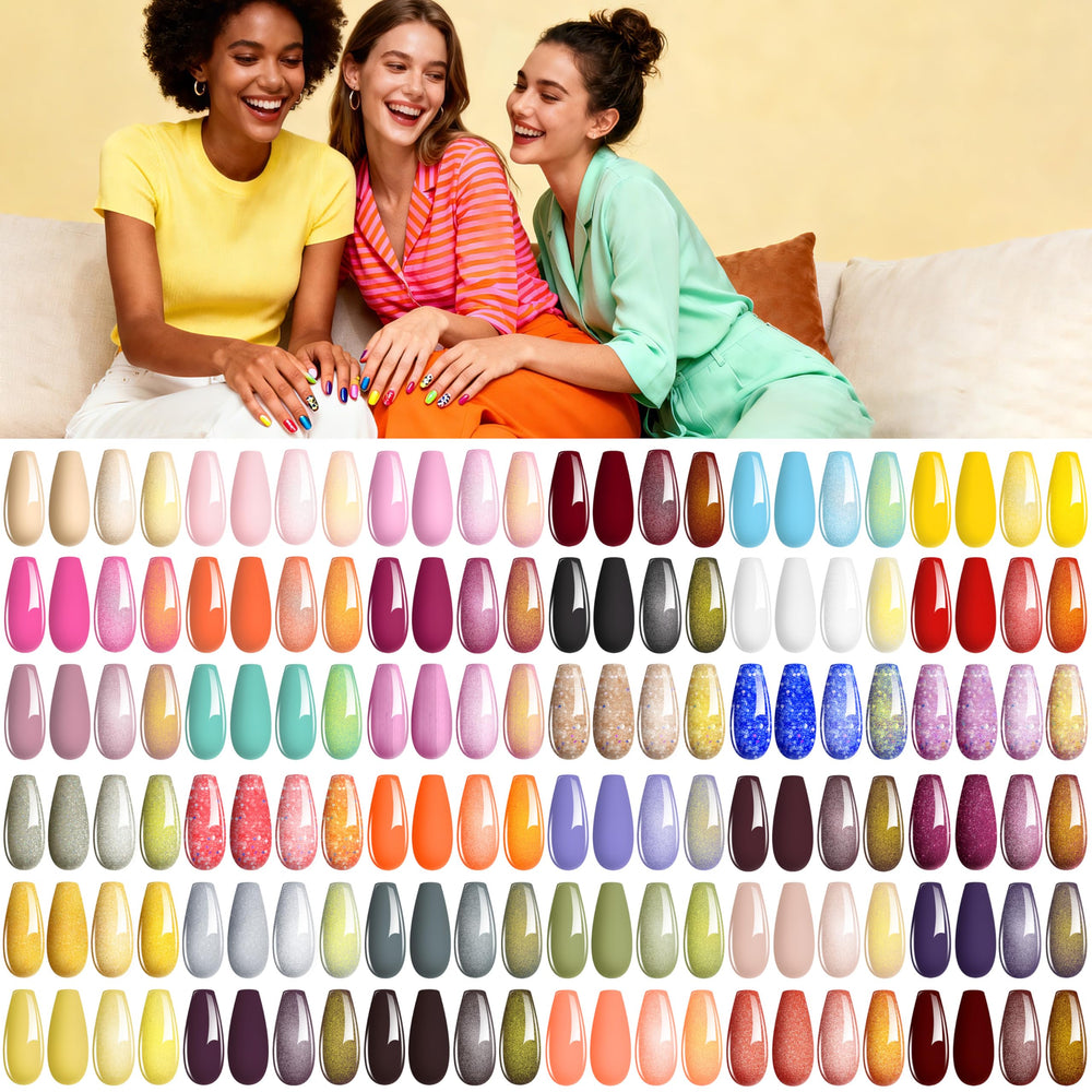 YALSYNY 36 gel colors palette ranging nude to vibrant shades