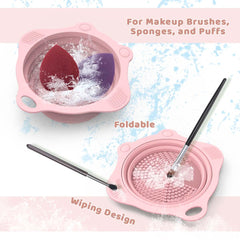 YalsFTY portable brush cleaner pad fits in bag for quick cleansing anywhere