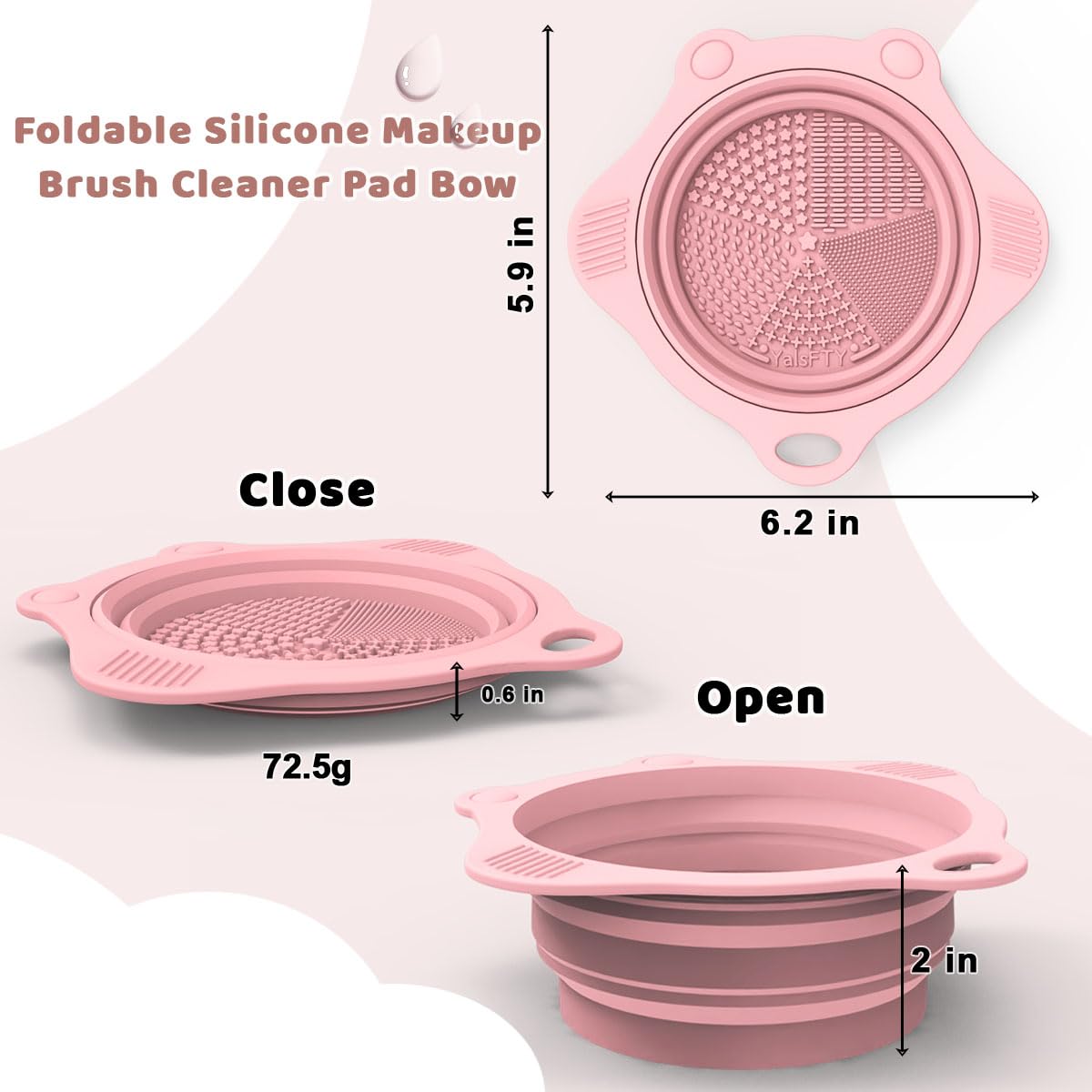 YalsFTY soft, durable silicone bowl cleans brushes without bristle damage