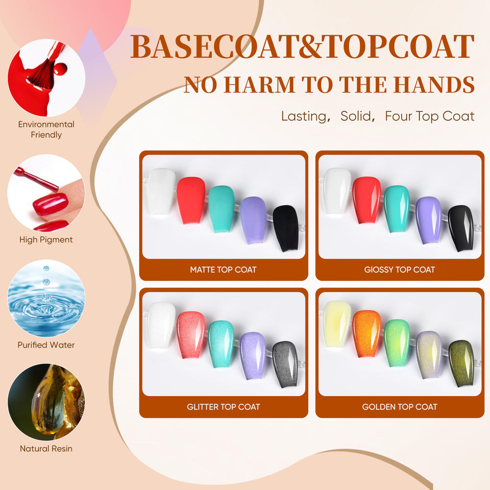 YALSYNY base coat supports smooth adhesion for long-lasting results.