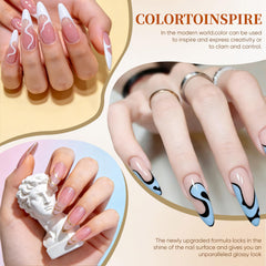YALSYNY top coats provide matte, glossy, glitter, and golden finishes.