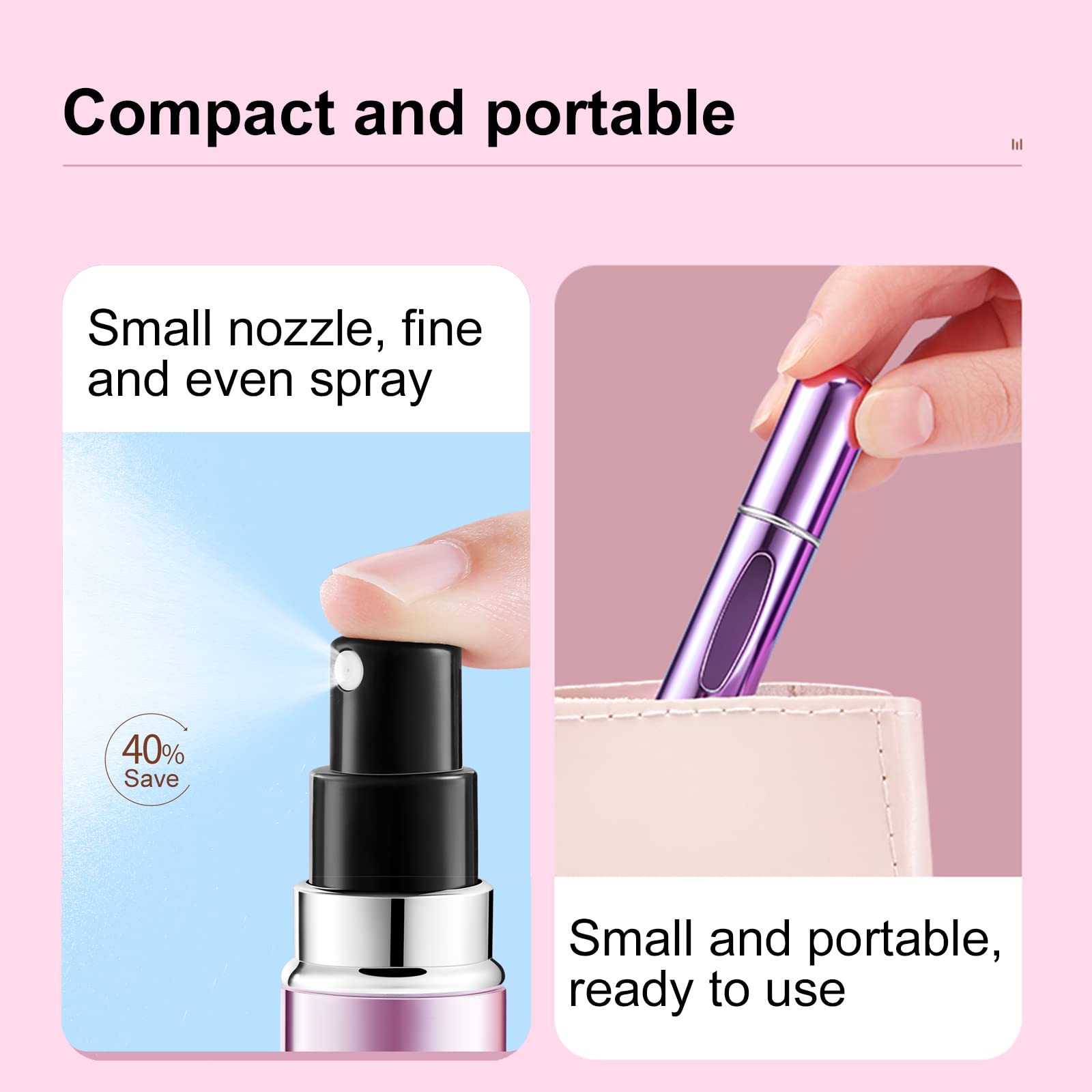 Yamadura no-leakage travel atomizer action, secure seals prevent spills.