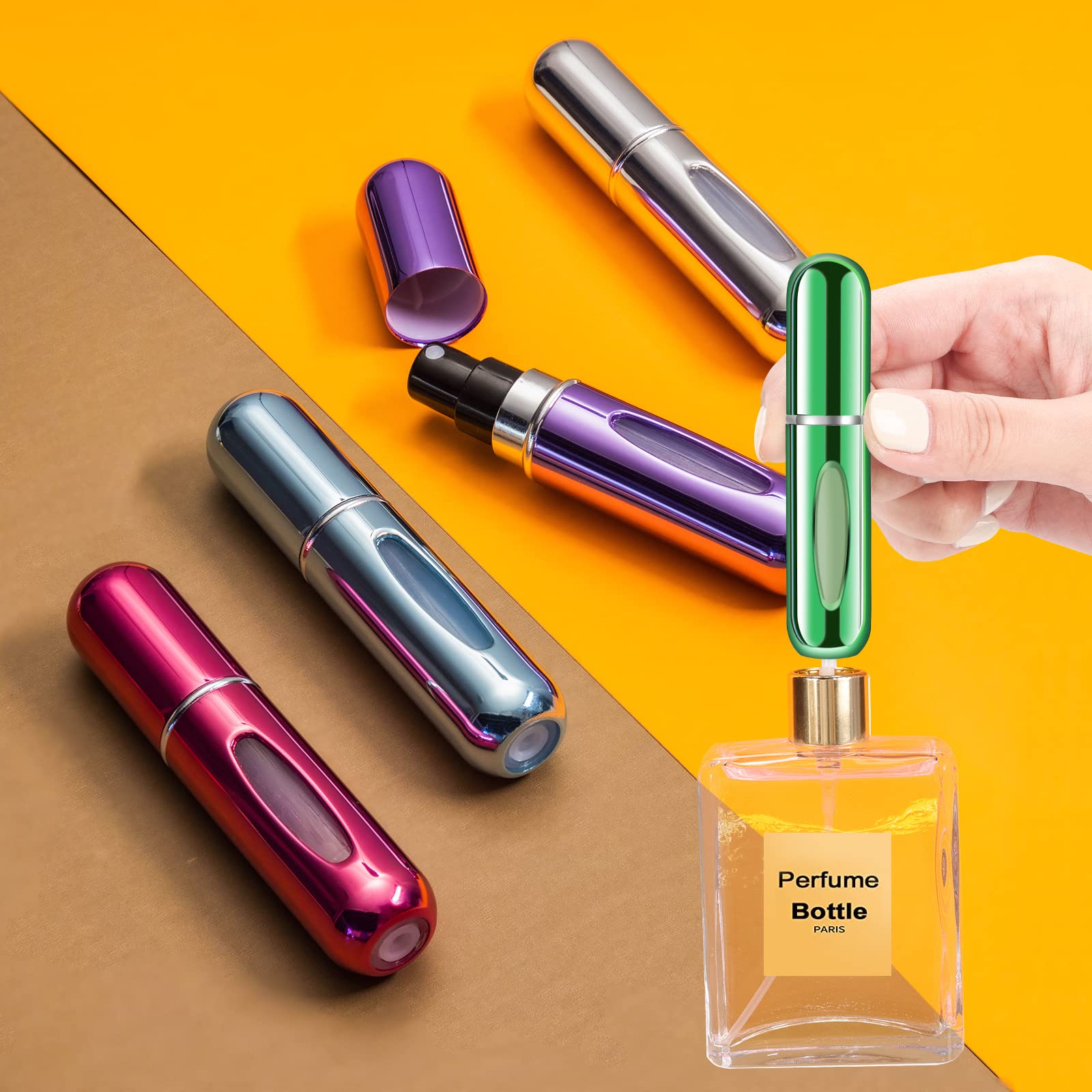 Yamadura portable perfume bottle atomizer showcasing compact travel-friendly design.