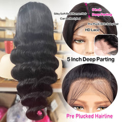 Yamikk hd lace closeup reveals pre plucked baby hairs for natural edges.
