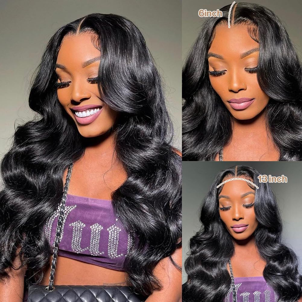 Yamikk HD lace frontal wig 28 inch detail highlighting invisible knots for a seamless scalp