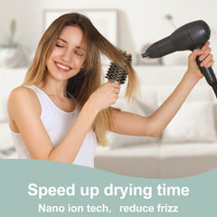 YANENAN round brush with nano ceramic ionic coating for frizz control and shine