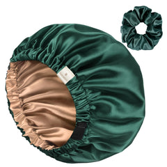 YANIBEST adjustable satin bonnet on model showing soft material for gentle hair protection