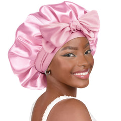 YANIBEST bonete de satén ajustable para dormir protege el cabello durante la noche.