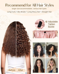 Bonete satin Yanibest para cabello rizado, reduce fricción y encrespamiento