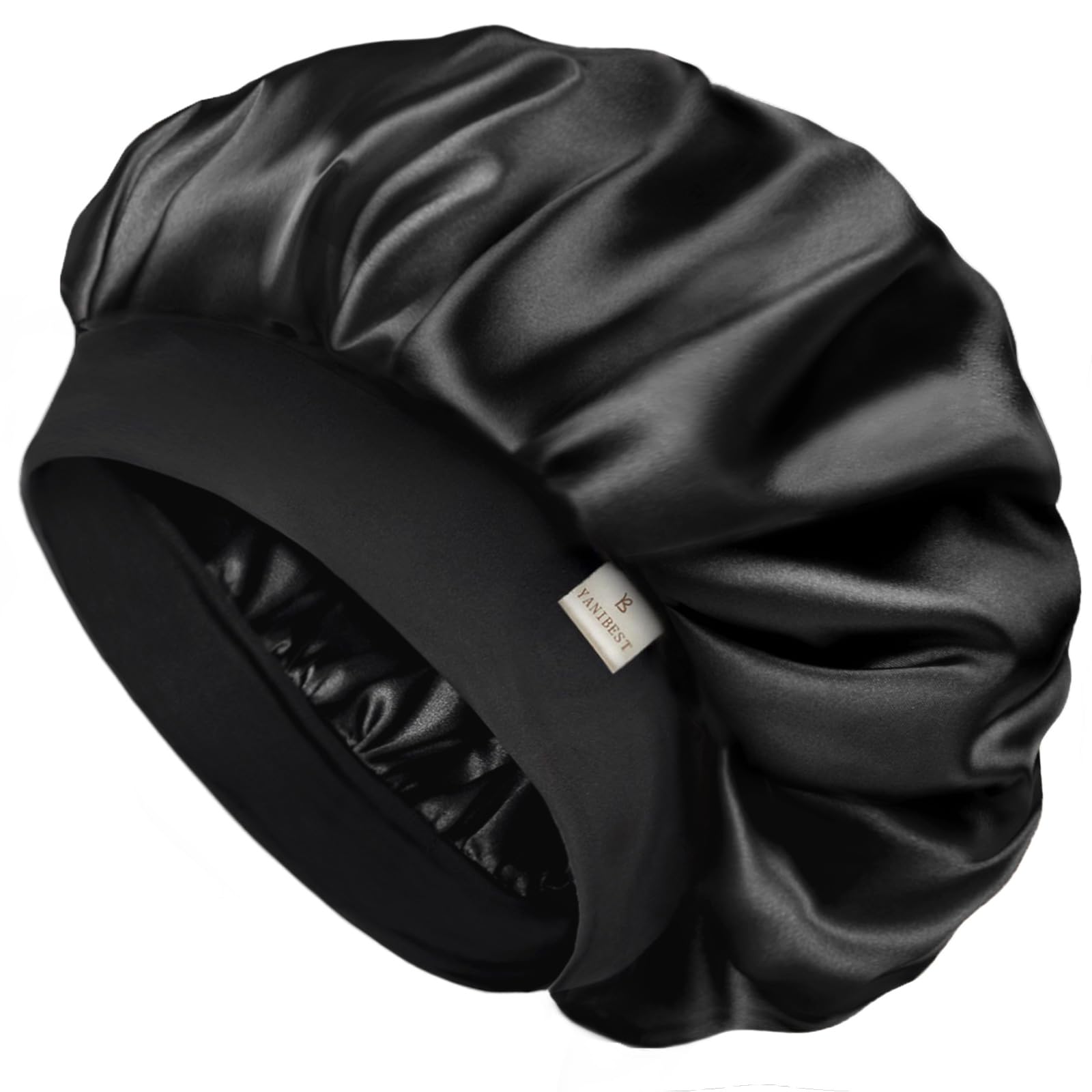 YANIBEST bonete-saten-doble-capa, ideal para dormir y proteger el cabello.