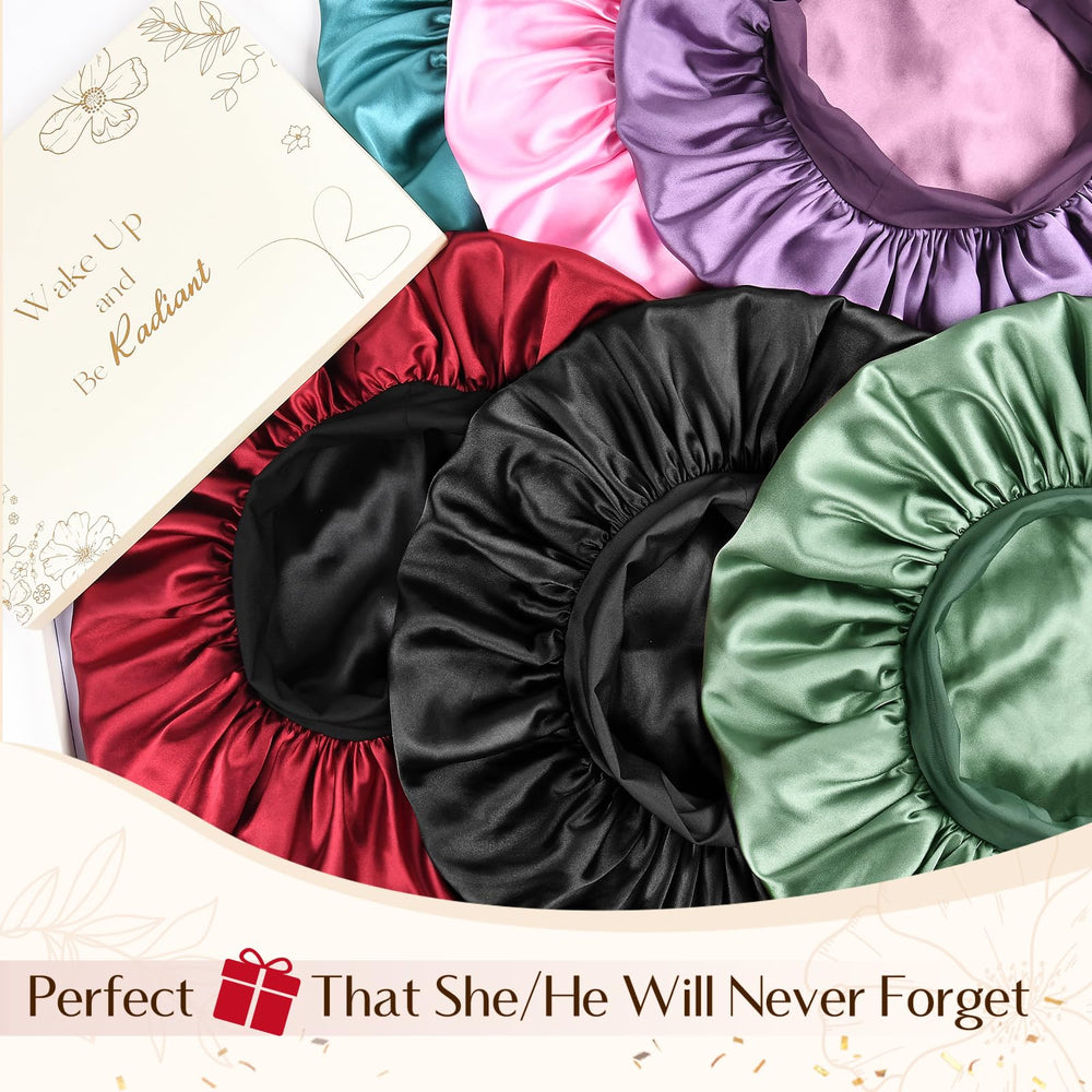 YANIBEST bonete-saten-estilo-negro, elegante y práctico para dormir.