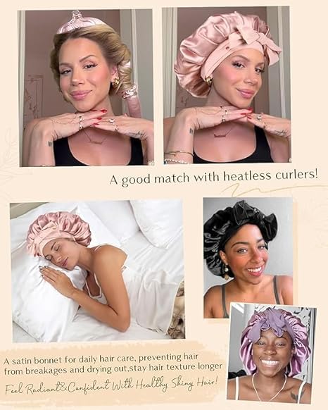 YANIBEST bonete satin estilo lazo: versatilidad para looks nocturnos y diurnos.