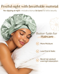 Yanibest bonete satinado doble capa ofrece versatilidad para cambiar de look al dormir.
