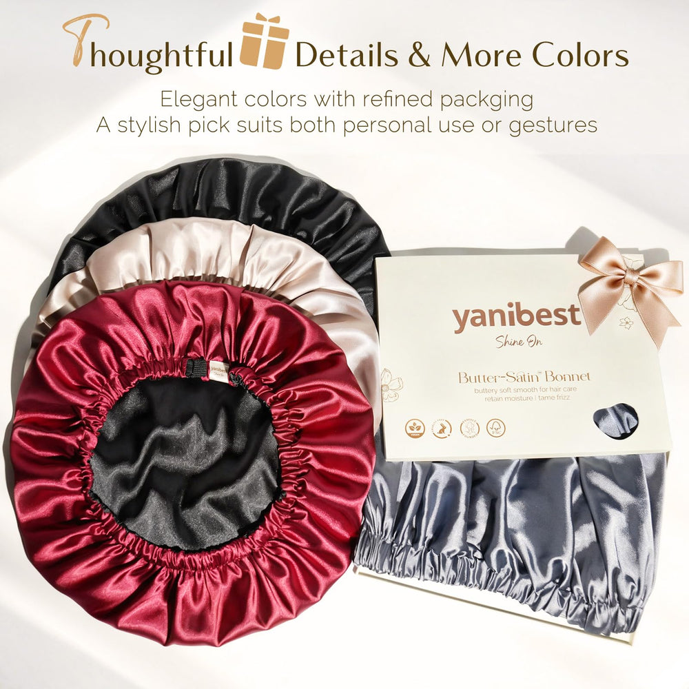 Yanibest bonete seda uso diario para dormir y cuidado del cabello