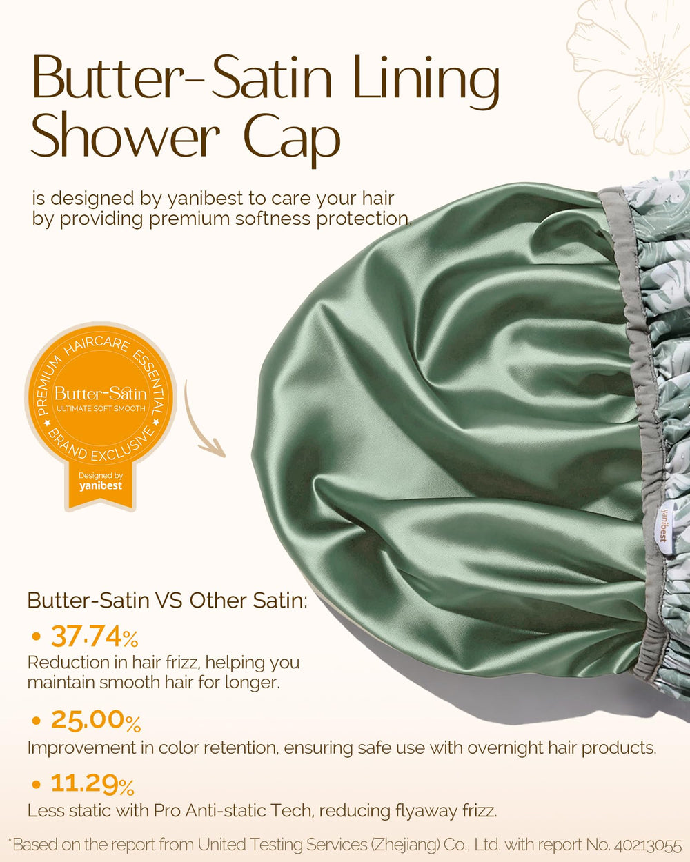 Yanibest capa ducha impermeable de doble capa protege el cabello de salpicaduras