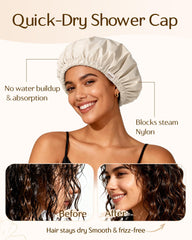 Yanibest gorro ducha diámetro 33 cm para cabello grueso