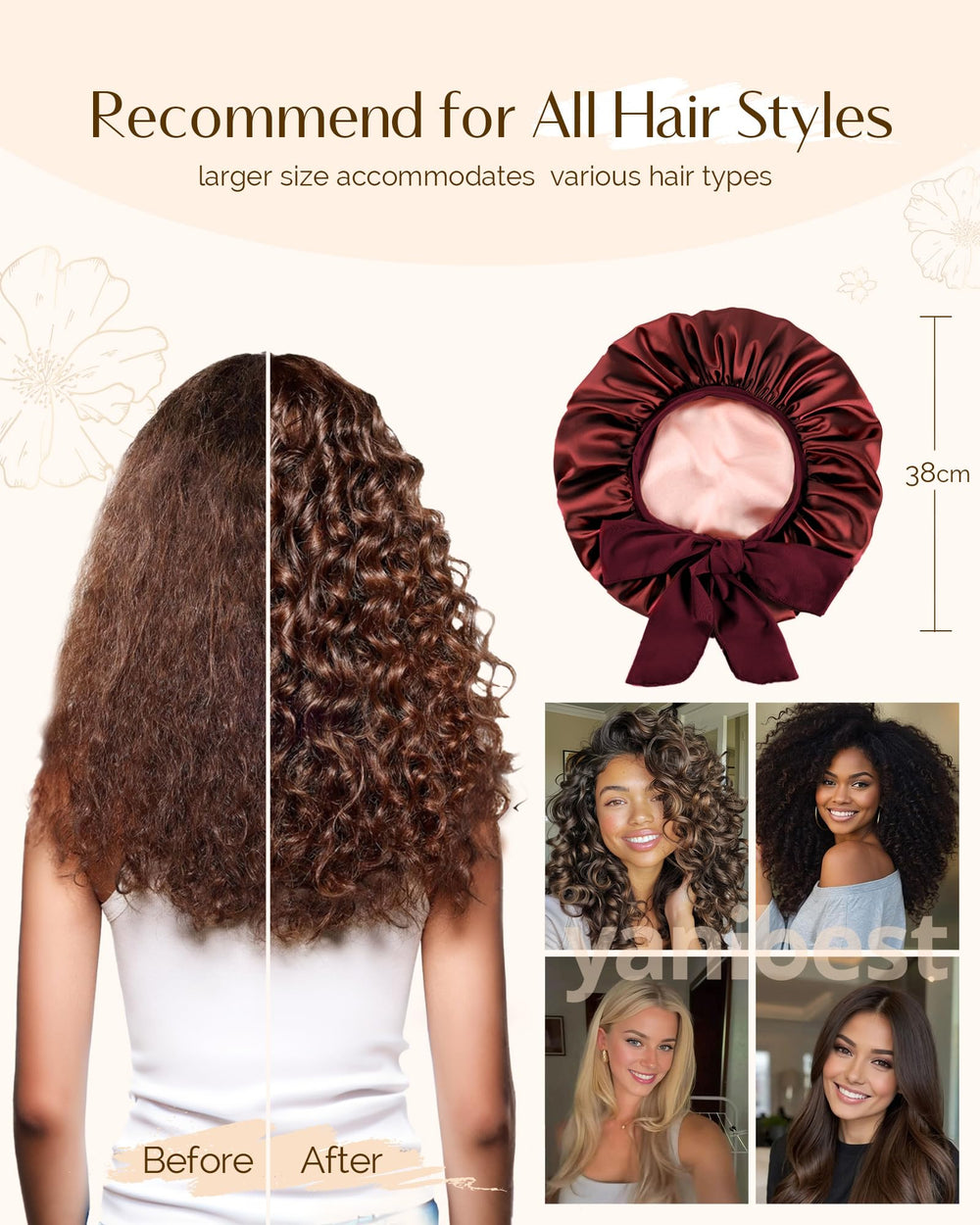 Yanibest diseño reversible para cuidado versátil del cabello