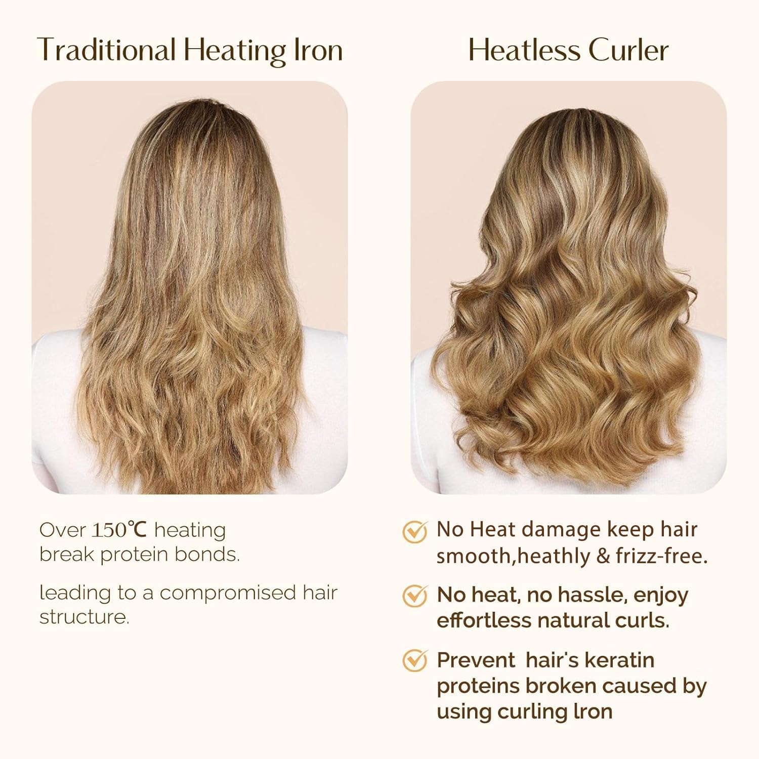 Yanibest gift for her pink set invites effortless heatless styling for all ages