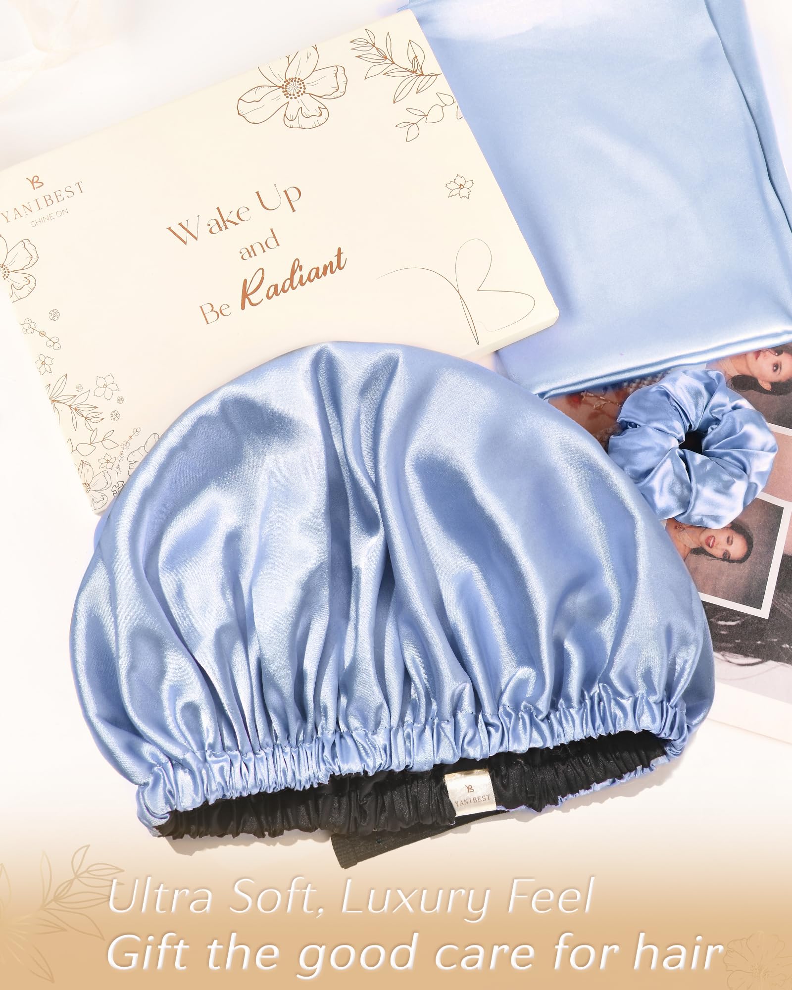 YANIBEST gift packaging presents a gift-ready satin bonnet for women