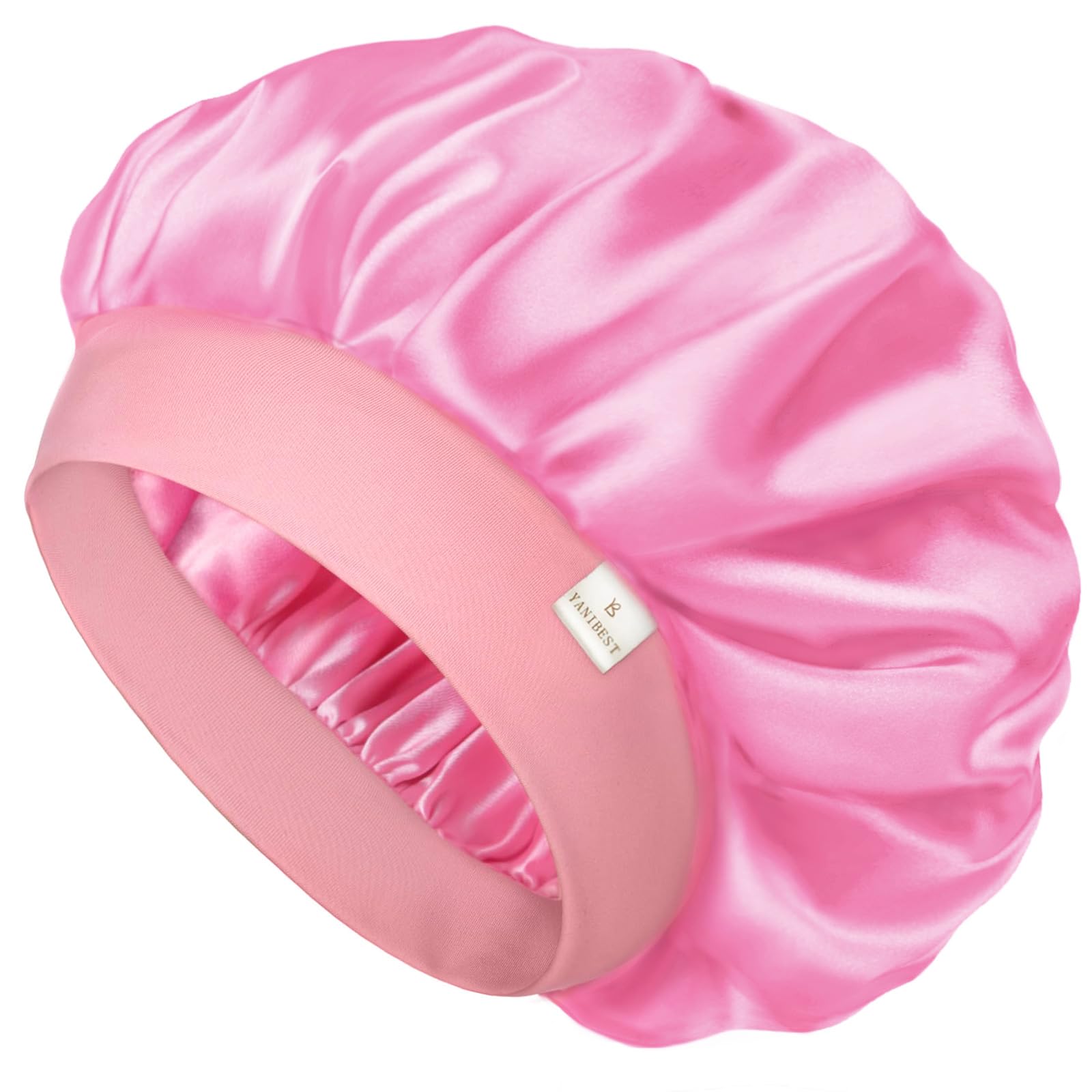 YANIBEST gorra de seda para dormir con doble capa protege el peinado mientras duermes