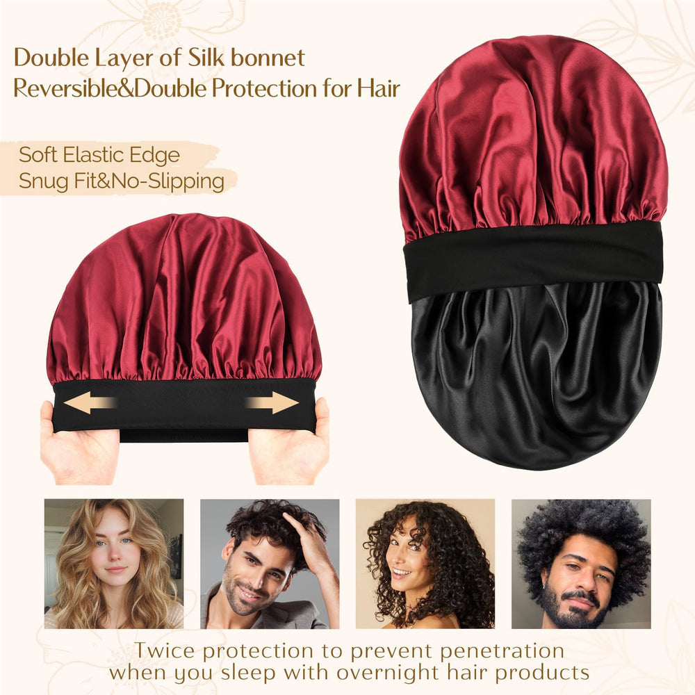 Gorro de seda YANIBEST con ajuste elástico ancho para todas las tallas.
