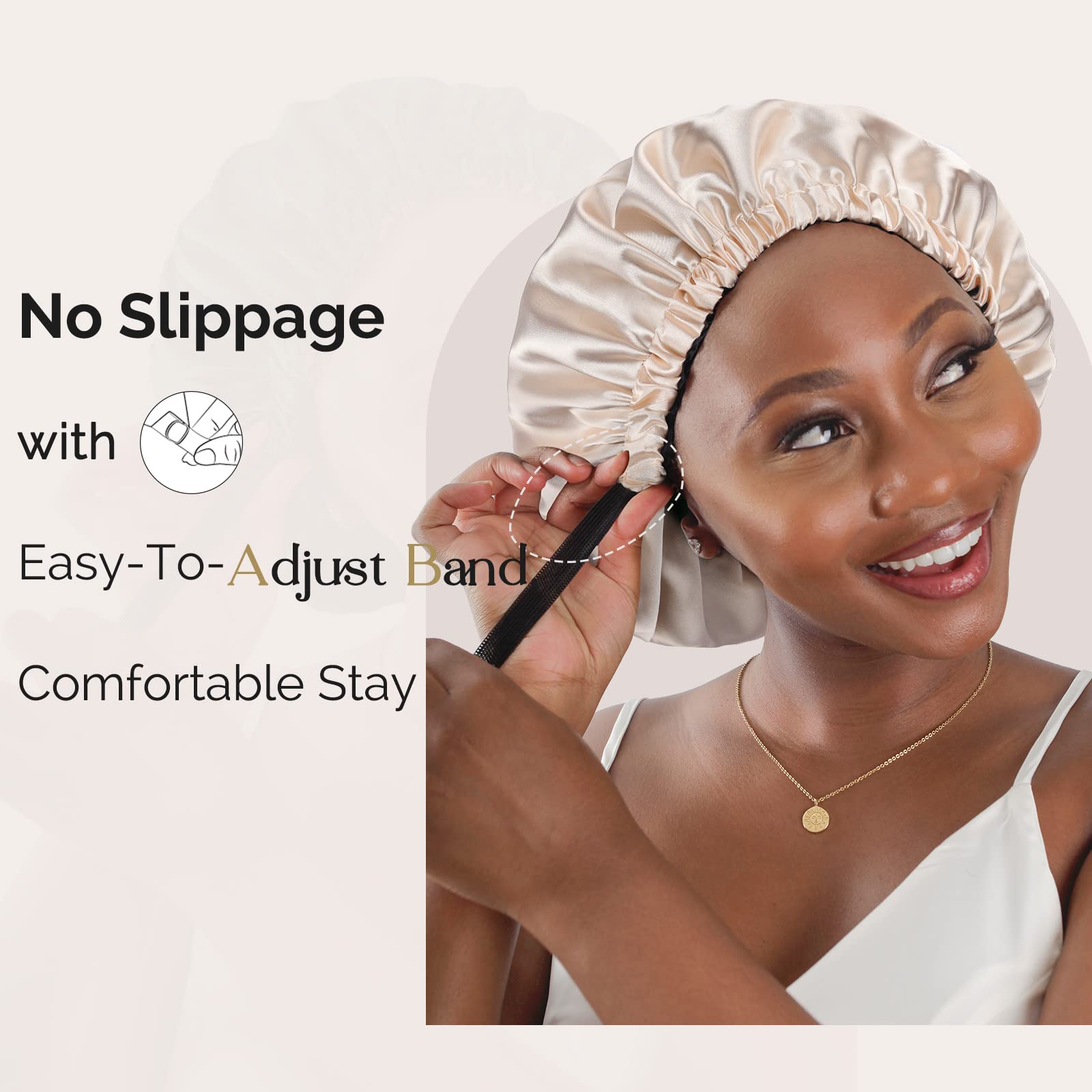 YANIBEST night routine use gathers hair from face for easy skincare.