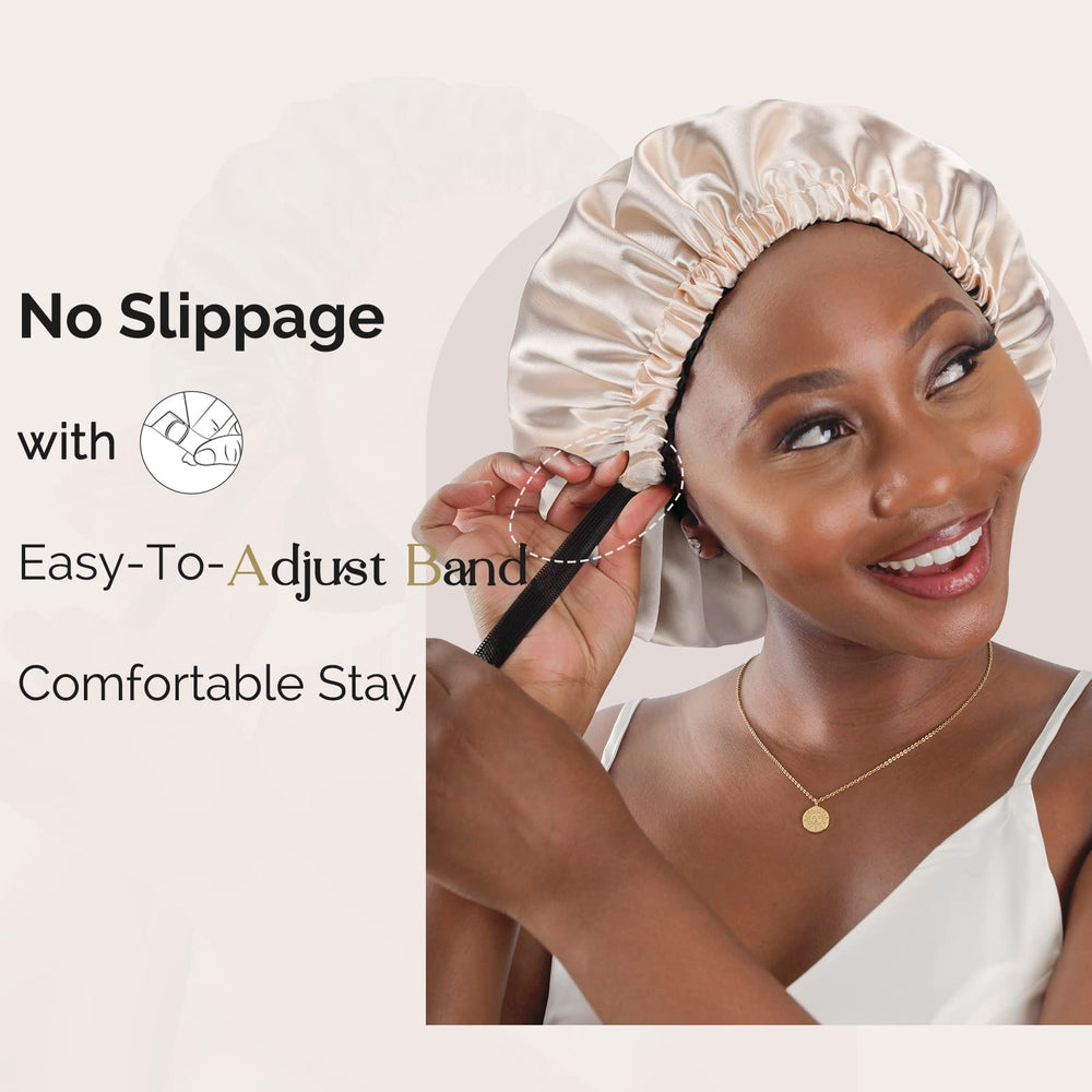 YANIBEST night routine use gathers hair from face for easy skincare.