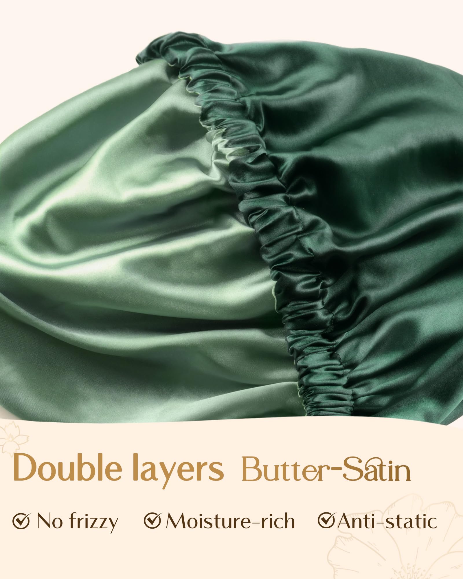YANIBEST one-size-fits-all bonnet for natural, curly, textured hair.