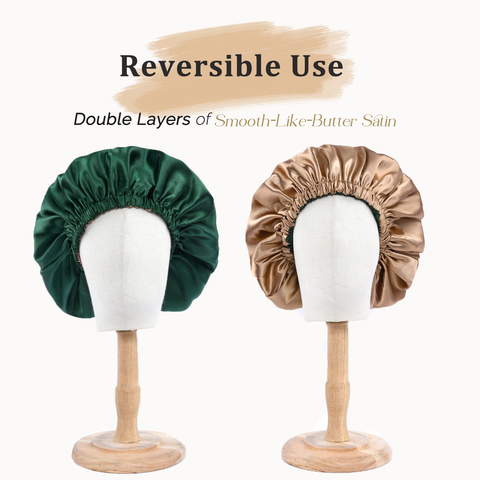 YANIBEST one-size satin bonnet fits diverse natural and textured hair