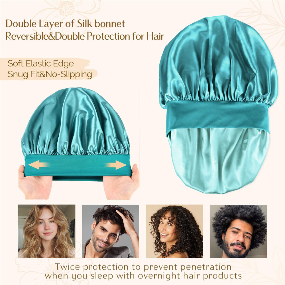 YANIBEST bonete de satén protege el cabello y reduce fricción al dormir