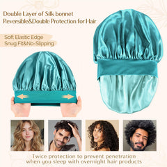 YANIBEST bonete de satén protege el cabello y reduce fricción al dormir