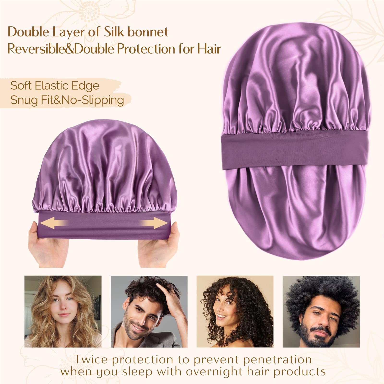 Yanibest seda de doble capa, textura suave que cuida el cabello