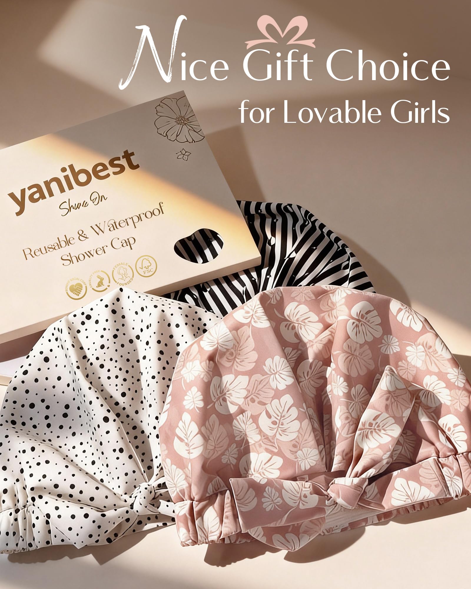 Gorra Yanibest adecuada para todo tipo de cabello, desde liso hasta rizado.