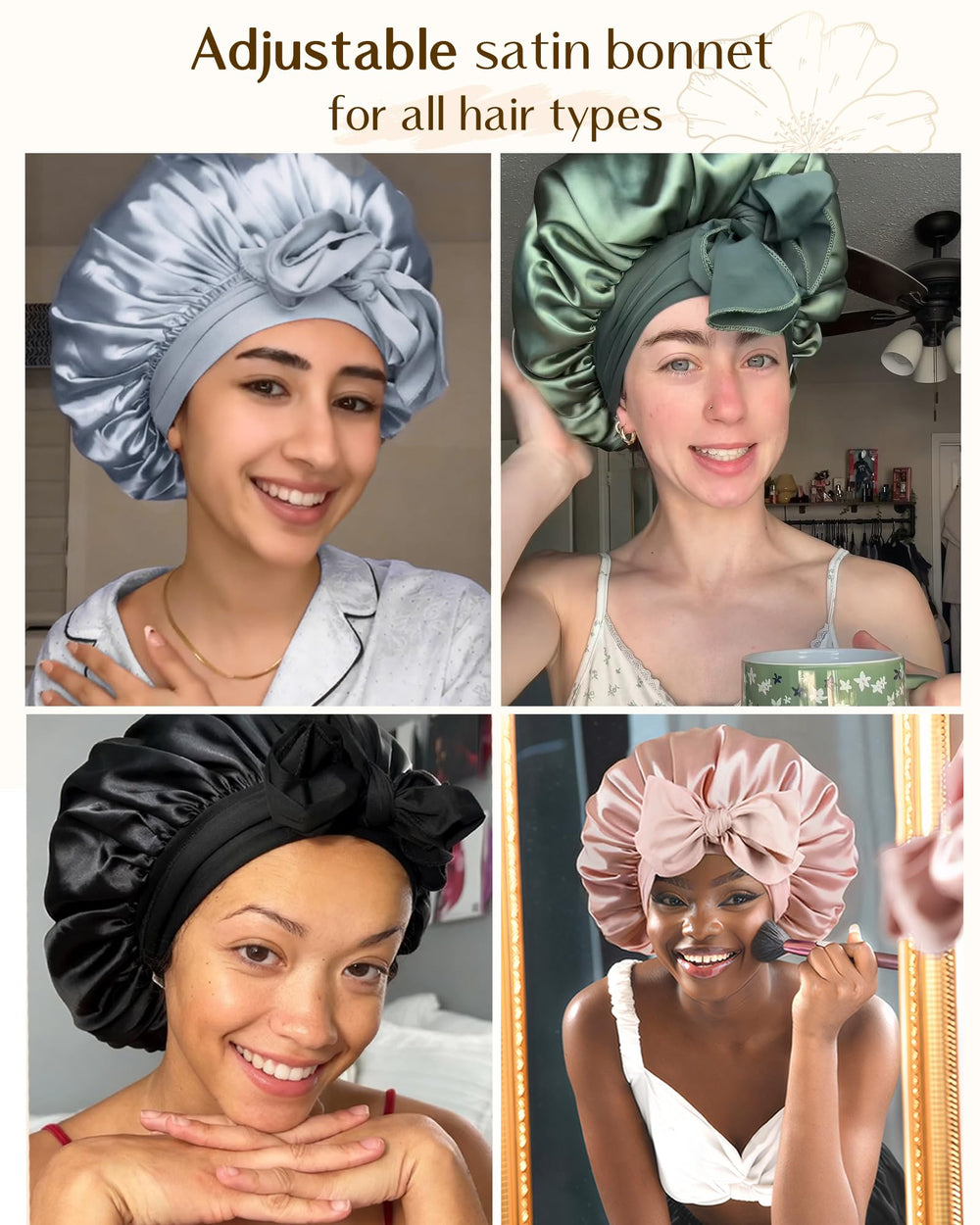 Uso versátil para dormir, ejercicios o maquillaje manteniendo el cabello ordenado.